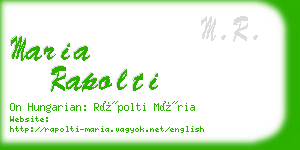 maria rapolti business card